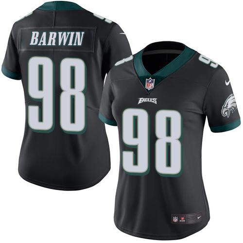 Nike Eagles #98 Connor Barwin Black Women's Stitched NFL Limited Rush Jersey Nike Eagles #98 Connor Barwin Black Women's Stitched NFL Limited Rush Jersey