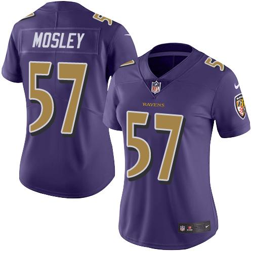 Nike Ravens #57 C.J. Mosley Purple Women's Stitched NFL Limited Rush Jersey Nike Ravens #57 C.J. Mosley Purple Women's Stitched NFL Limited Rush Jersey