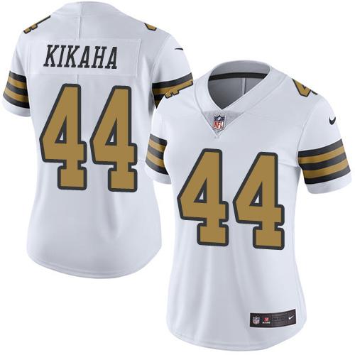 Nike Saints #44 Hau'oli Kikaha White Women's Stitched NFL Limited Rush Jersey Nike Saints #44 Hau'oli Kikaha White Women's Stitched NFL Limited Rush Jersey
