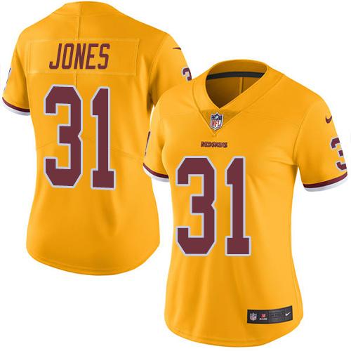 Nike Redskins #31 Matt Jones Gold Women's Stitched NFL Limited Rush Jersey Nike Redskins #31 Matt Jones Gold Women's Stitched NFL Limited Rush Jersey