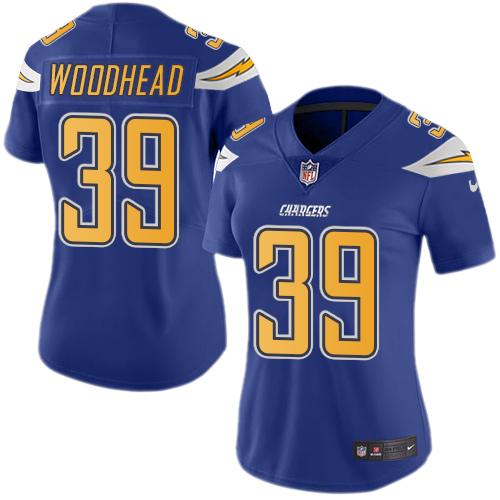 Nike Chargers #39 Danny Woodhead Electric Blue Women's Stitched NFL Limited Rush Jersey Nike Chargers #39 Danny Woodhead Electric Blue Women's Stitched NFL Limited Rush Jersey