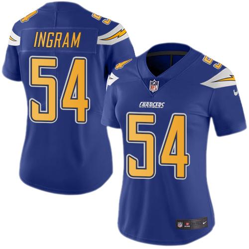 Nike Chargers #54 Melvin Ingram Electric Blue Women's Stitched NFL Limited Rush Jersey Nike Chargers #54 Melvin Ingram Electric Blue Women's Stitched NFL Limited Rush Jersey