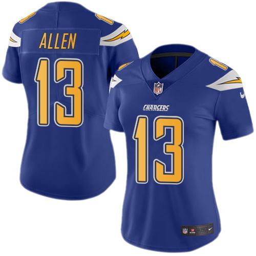 Nike Chargers #13 Keenan Allen Electric Blue Women's Stitched NFL Limited Rush Jersey Nike Chargers #13 Keenan Allen Electric Blue Women's Stitched NFL Limited Rush Jersey