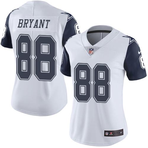 Nike Cowboys #88 Dez Bryant White Women's Stitched NFL Limited Rush Jersey Nike Cowboys #88 Dez Bryant White Women's Stitched NFL Limited Rush Jersey
