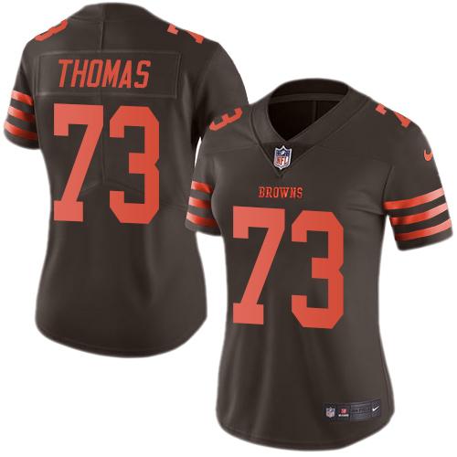 Nike Browns #73 Joe Thomas Brown Women's Stitched NFL Limited Rush Jersey Nike Browns #73 Joe Thomas Brown Women's Stitched NFL Limited Rush Jersey