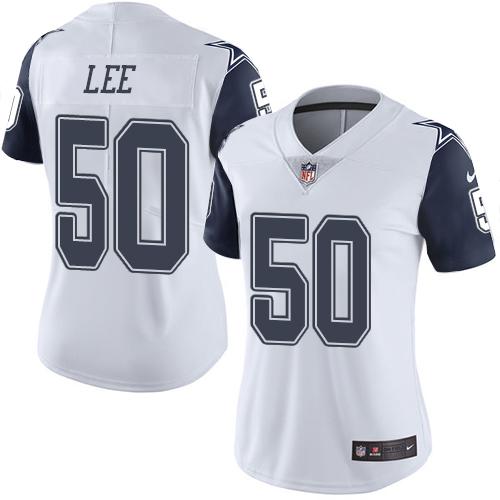 Nike Cowboys #50 Sean Lee White Women's Stitched NFL Limited Rush Jersey Nike Cowboys #50 Sean Lee White Women's Stitched NFL Limited Rush Jersey