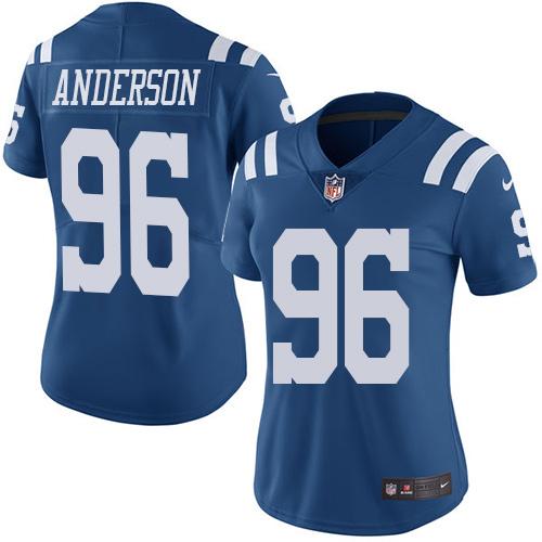Nike Colts #96 Henry Anderson Royal Blue Women's Stitched NFL Limited Rush Jersey Nike Colts #96 Henry Anderson Royal Blue Women's Stitched NFL Limited Rush Jersey