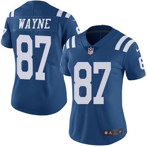 Nike Colts #87 Reggie Wayne Royal Blue Women's Stitched NFL Limited Rush Jersey Nike Colts #87 Reggie Wayne Royal Blue Women's Stitched NFL Limited Rush Jersey