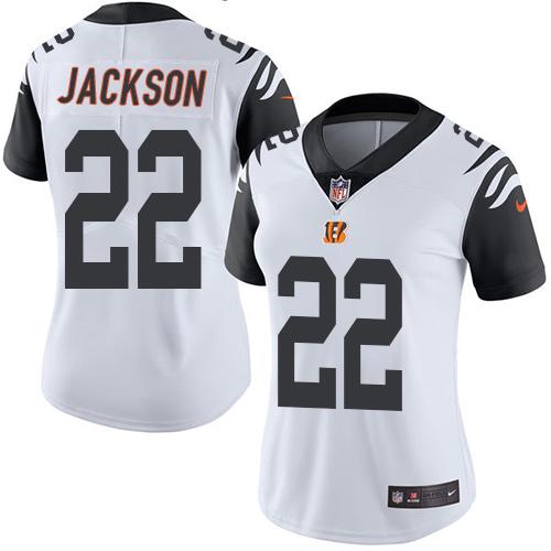 Nike Bengals #22 William Jackson White Women's Stitched NFL Limited Rush Jersey Nike Bengals #22 William Jackson White Women's Stitched NFL Limited Rush Jersey