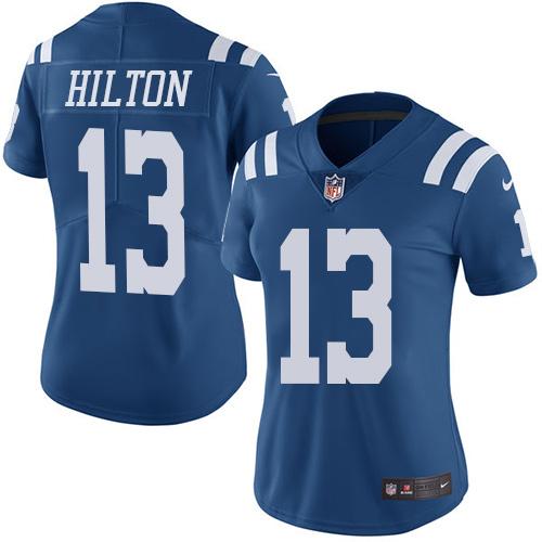 Nike Colts #13 T.Y. Hilton Royal Blue Women's Stitched NFL Limited Rush Jersey Nike Colts #13 T.Y. Hilton Royal Blue Women's Stitched NFL Limited Rush Jersey