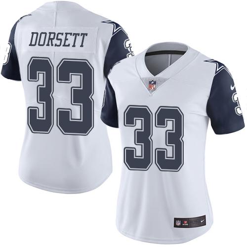 Nike Cowboys #33 Tony Dorsett White Women's Stitched NFL Limited Rush Jersey Nike Cowboys #33 Tony Dorsett White Women's Stitched NFL Limited Rush Jersey
