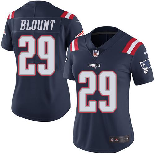 Nike Patriots #29 LeGarrette Blount Navy Blue Women's Stitched NFL Limited Rush Jersey Nike Patriots #29 LeGarrette Blount Navy Blue Women's Stitched NFL Limited Rush Jersey
