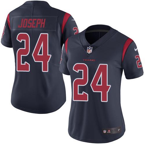 Nike Texans #24 Johnathan Joseph Navy Blue Women's Stitched NFL Limited Rush Jersey Nike Texans #24 Johnathan Joseph Navy Blue Women's Stitched NFL Limited Rush Jersey