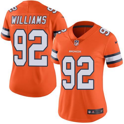 Nike Broncos #92 Sylvester Williams Orange Women's Stitched NFL Limited Rush Jersey Nike Broncos #92 Sylvester Williams Orange Women's Stitched NFL Limited Rush Jersey