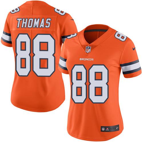 Nike Broncos #88 Demaryius Thomas Orange Women's Stitched NFL Limited Rush Jersey Nike Broncos #88 Demaryius Thomas Orange Women's Stitched NFL Limited Rush Jersey