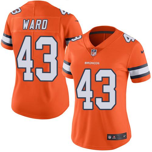 Nike Broncos #43 T.J. Ward Orange Women's Stitched NFL Limited Rush Jersey Nike Broncos #43 T.J. Ward Orange Women's Stitched NFL Limited Rush Jersey