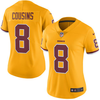 Kirk Cousins Washington Redskins Nike Women's Color Rush Limited Jersey - Gold