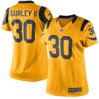 Todd Gurley Los Angeles Rams Nike Women's Color Rush Limited Jersey - Gold Todd Gurley Los Angeles Rams Nike Women's Color Rush Limited Jersey - Gold