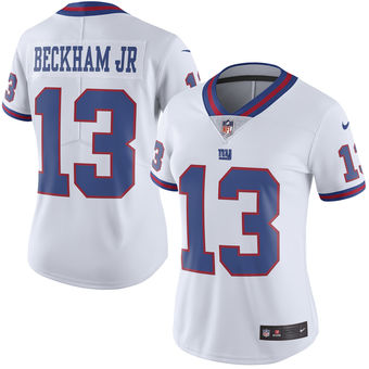 Odell Beckham Jr New York Giants Nike Women's Color Rush Limited Jersey - White Odell Beckham Jr New York Giants Nike Women's Color Rush Limited Jersey - White
