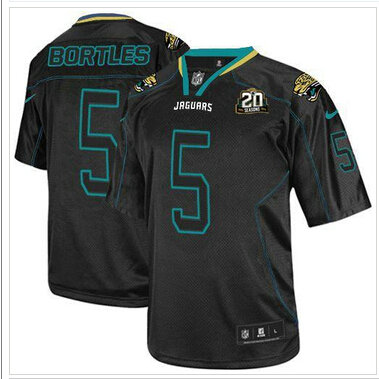 Jaguars #5 Blake Bortles Lights Out Black With 20TH Season Patch Jersey Jaguars #5 Blake Bortles Lights Out Black With 20TH Season Patch Jersey