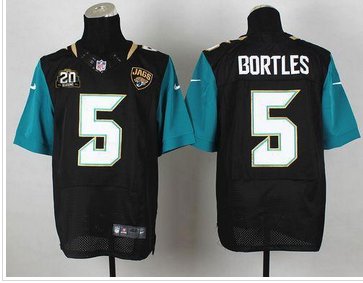 Jaguars #5 Blake Bortles Black Alternate With 20TH Season Patch Jersey Jaguars #5 Blake Bortles Black Alternate With 20TH Season Patch Jersey