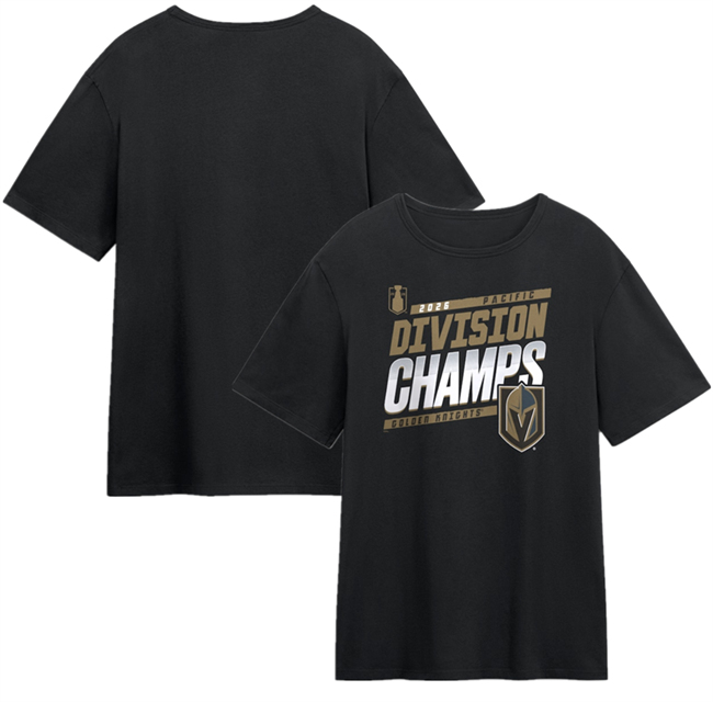 Men's Vegas Golden Knights Black 2026 Pacific Division Champions T-Shirt