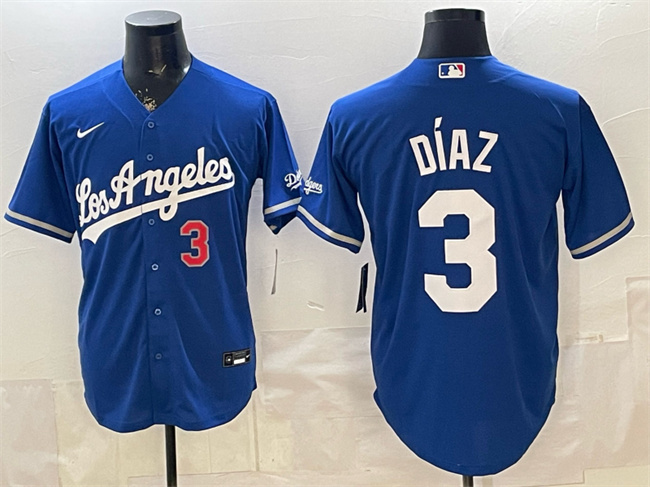 Men's Los Angeles Dodgers #3 Edwin Díaz Royal Alternate Stadium Stitched Baseball Jersey Men's Los Angeles Dodgers #3 Edwin Díaz Royal Alternate Stadium Stitched Baseball Jersey
