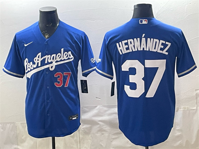 Men's Los Angeles Dodgers #37 Teoscar Hernández Royal Alternate Stadium Stitched Baseball Jersey Men's Los Angeles Dodgers #37 Teoscar Hernández Royal Alternate Stadium Stitched Baseball Jersey
